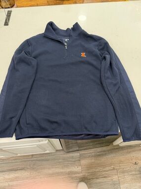University of Illinois Fighting Illini Navy Quarter-Zip Pullover